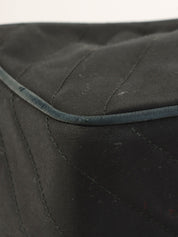 1992年製 サテンCCターンロックフリンジチェーンショルダーバッグ ブラック