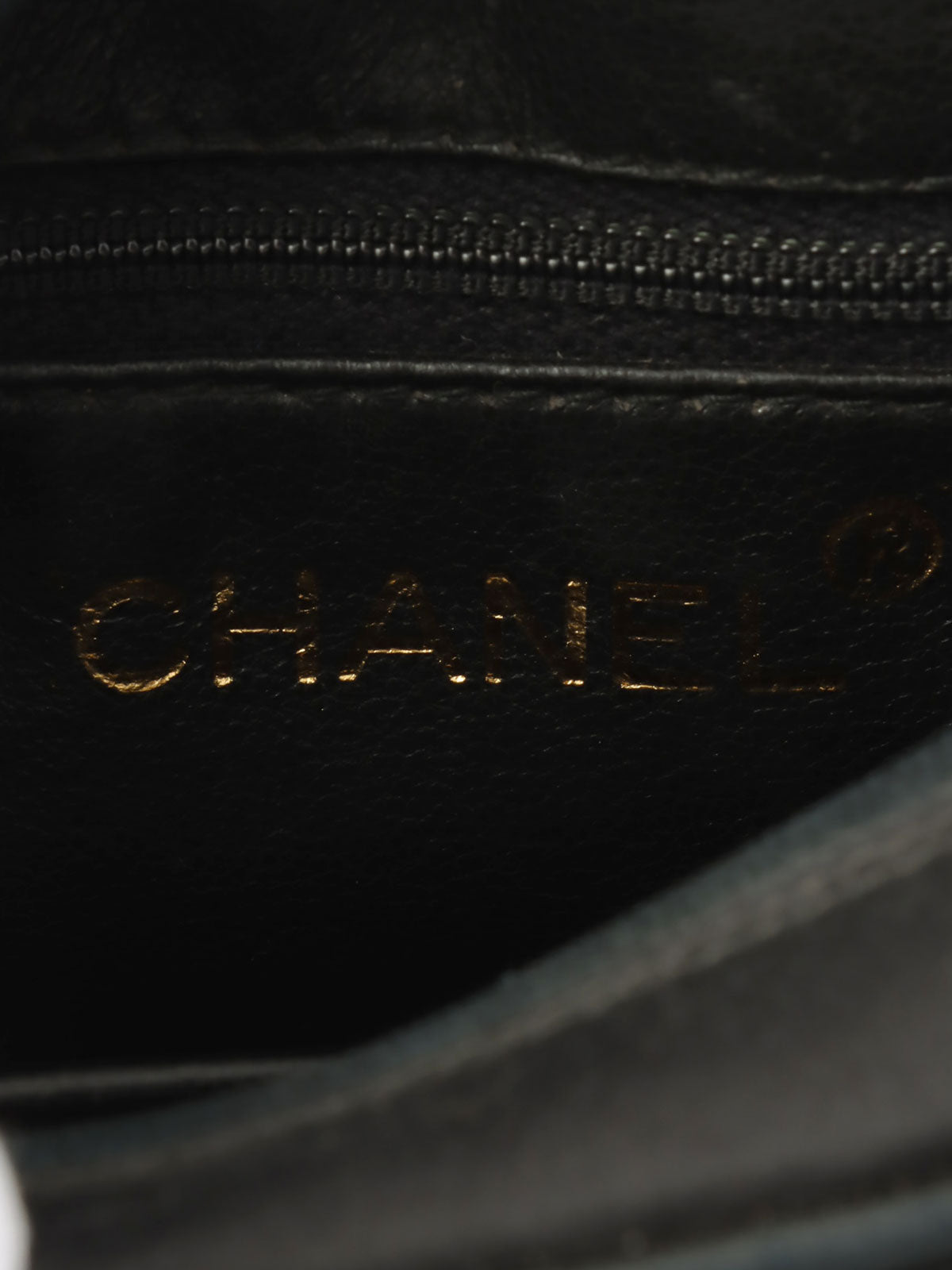 1992年製 サテンCCターンロックフリンジチェーンショルダーバッグ ブラック