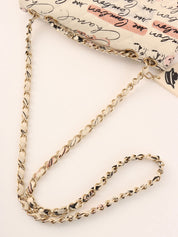 2005年頃製 コットンCCターンロックマドモアゼルミラーチャームチェーンバッグ アイボリー/マルチ