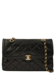 1990 Paris Limited Edition CC Turn Lock Chain Shoulder Bag, Black