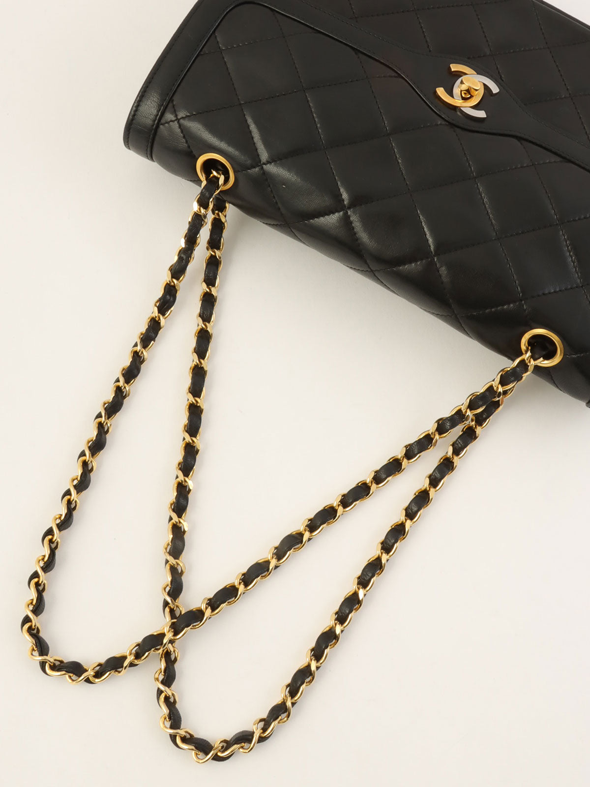 1990 Paris Limited Edition CC Turn Lock Chain Shoulder Bag, Black