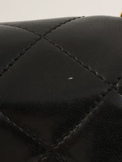 1990年頃製 パリ限定CCターンロックチェーンショルダーバッグ ブラック