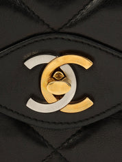 1990年頃製 パリ限定CCターンロックチェーンショルダーバッグ ブラック