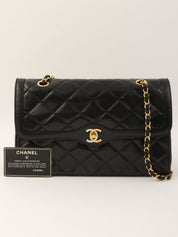 1990 Paris Limited Edition CC Turn Lock Chain Shoulder Bag, Black