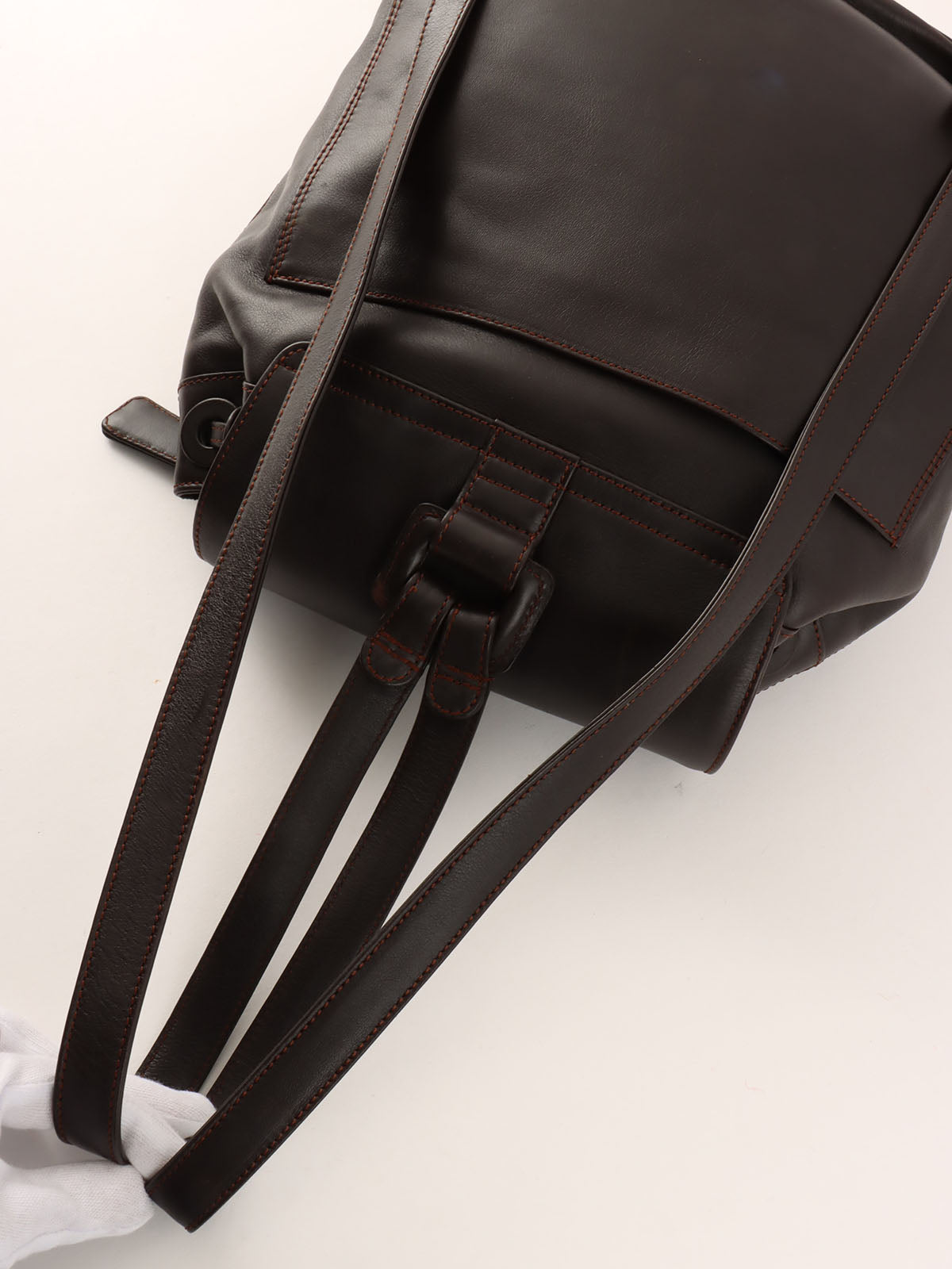 1998 CC Mark Stitch Backpack, Dark Brown