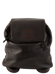 1998 CC Mark Stitch Backpack, Dark Brown