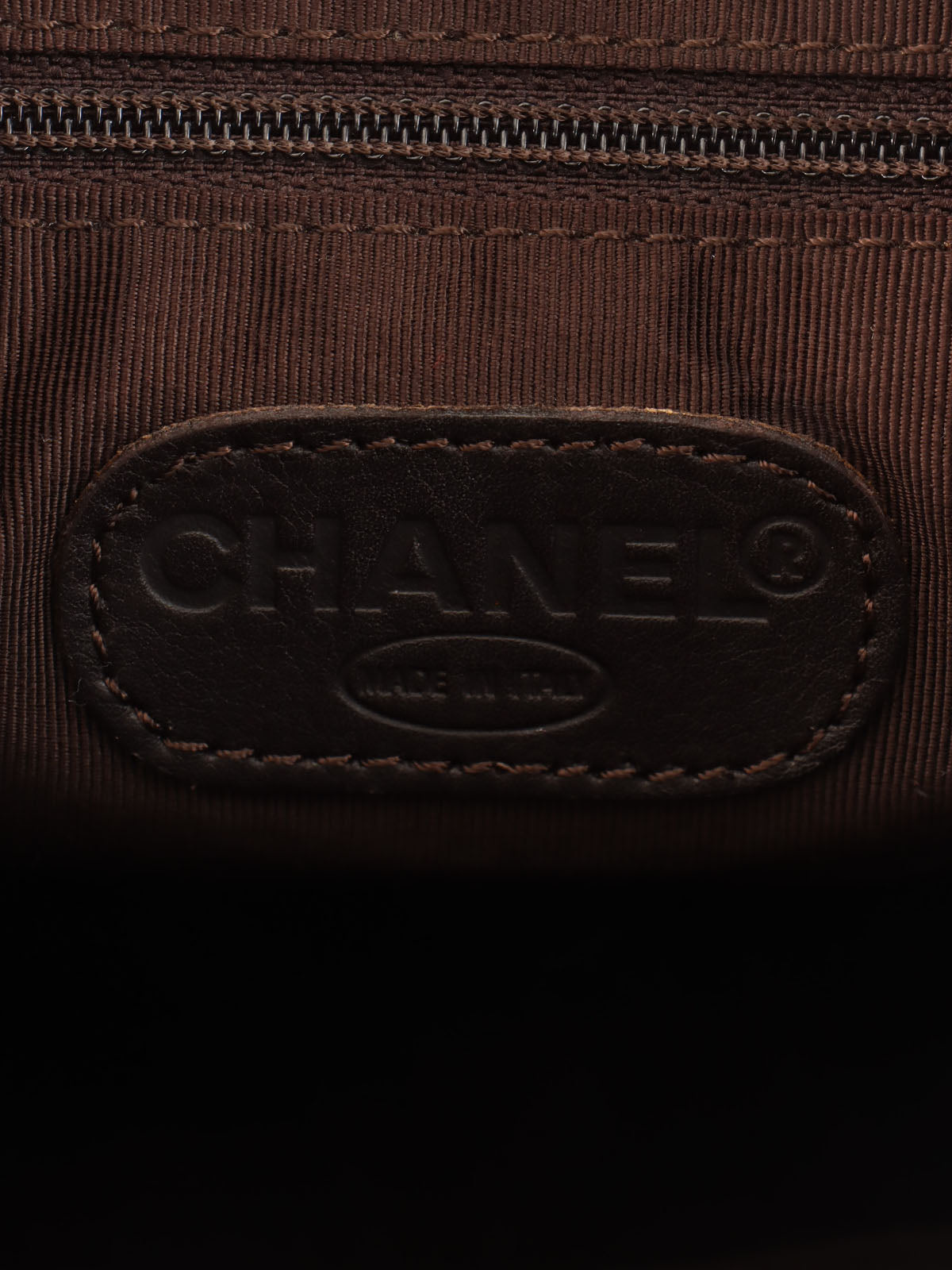 1998 CC Mark Stitch Backpack, Dark Brown