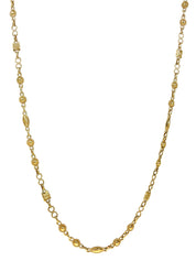 マカダムプレートロングチェーンネックレス ゴールド