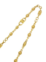 マカダムプレートロングチェーンネックレス ゴールド