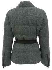 Logo Zip Down Jacket Gray