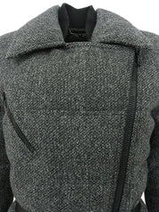 Logo Zip Down Jacket Gray