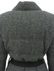 Logo Zip Down Jacket Gray