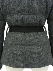 Logo Zip Down Jacket Gray