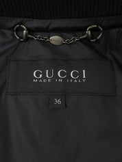 Logo Zip Down Jacket Gray