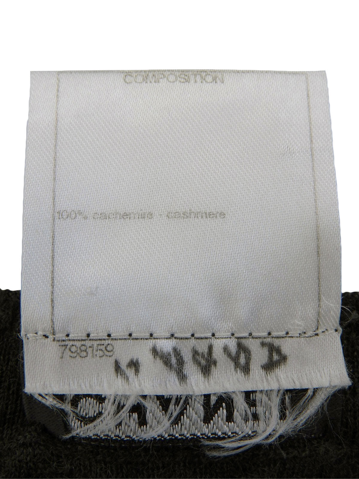 Cashmere CC mark button short sleeve knit in khaki gray