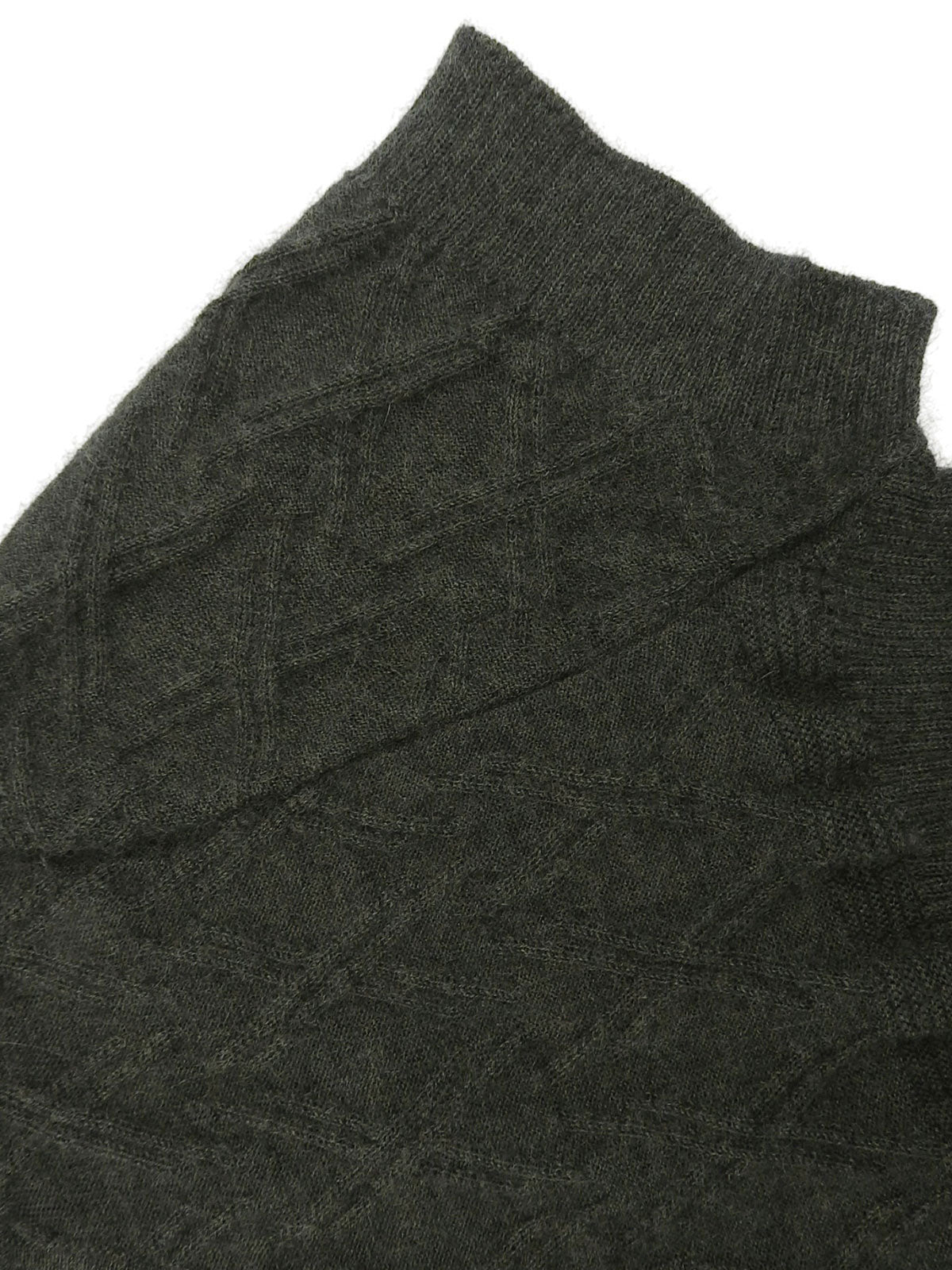 Cashmere CC mark button short sleeve knit in khaki gray