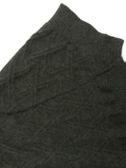 Cashmere CC mark button short sleeve knit in khaki gray