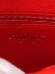 2014年頃製 コットンダイアナフラップチェーンショルダーバッグ レッド