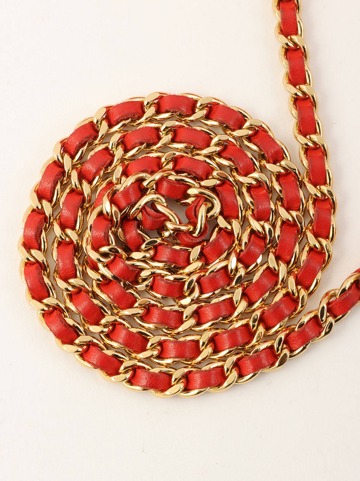 2014款棉质戴安娜翻盖链条单肩包，红色