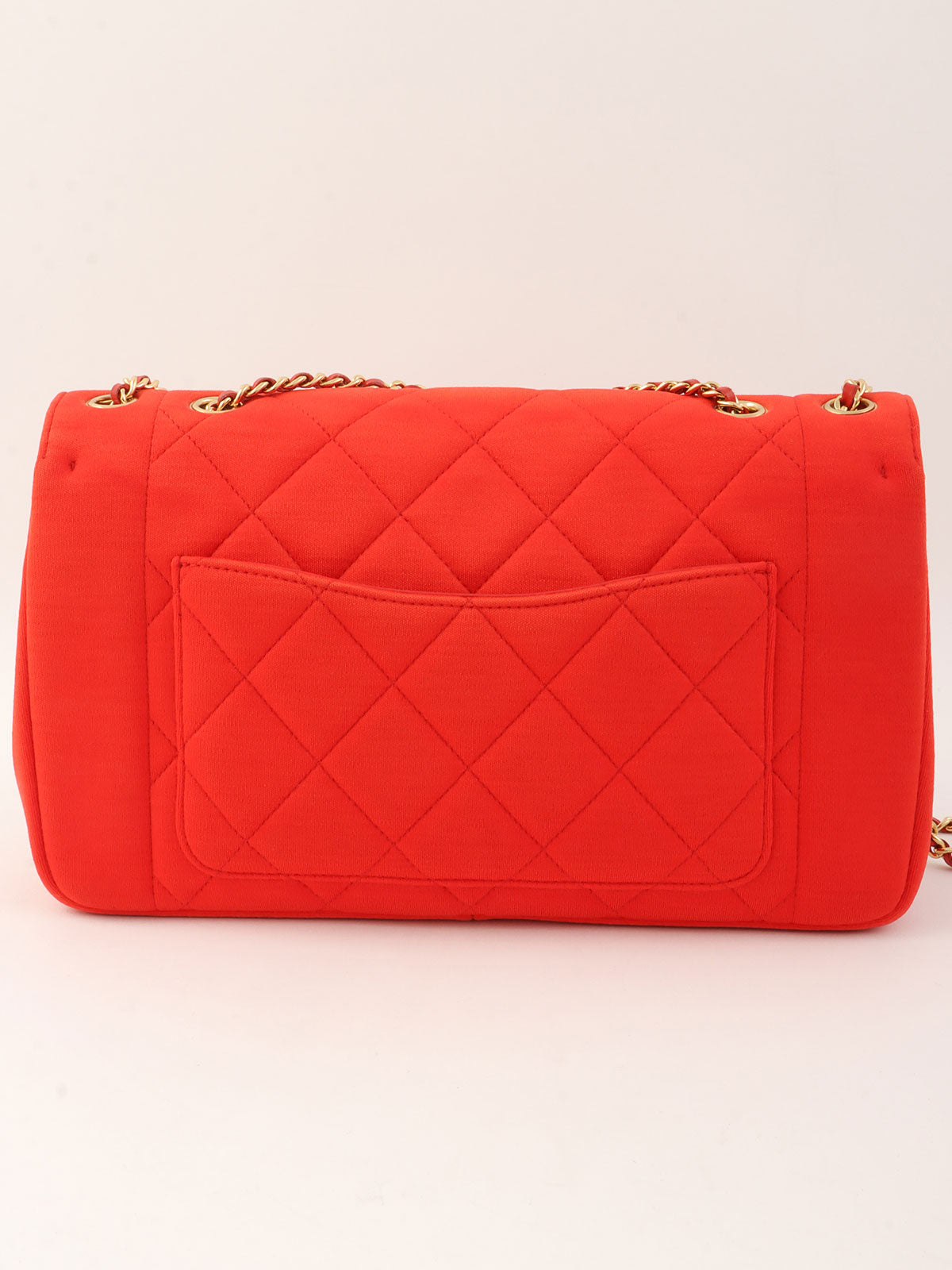 2014年頃製 コットンダイアナフラップチェーンショルダーバッグ レッド