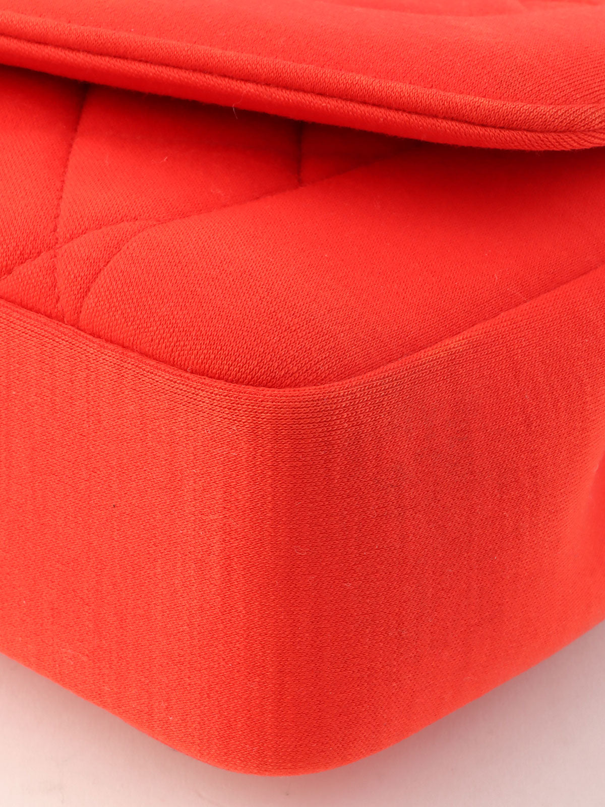 2014年頃製 コットンダイアナフラップチェーンショルダーバッグ レッド