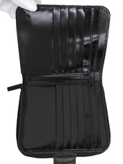 キャンバスGGパターンロゴプレートウォレット　グレー／ブラック