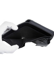 灰色/黑色帆布 GG 图案徽标牌钱包