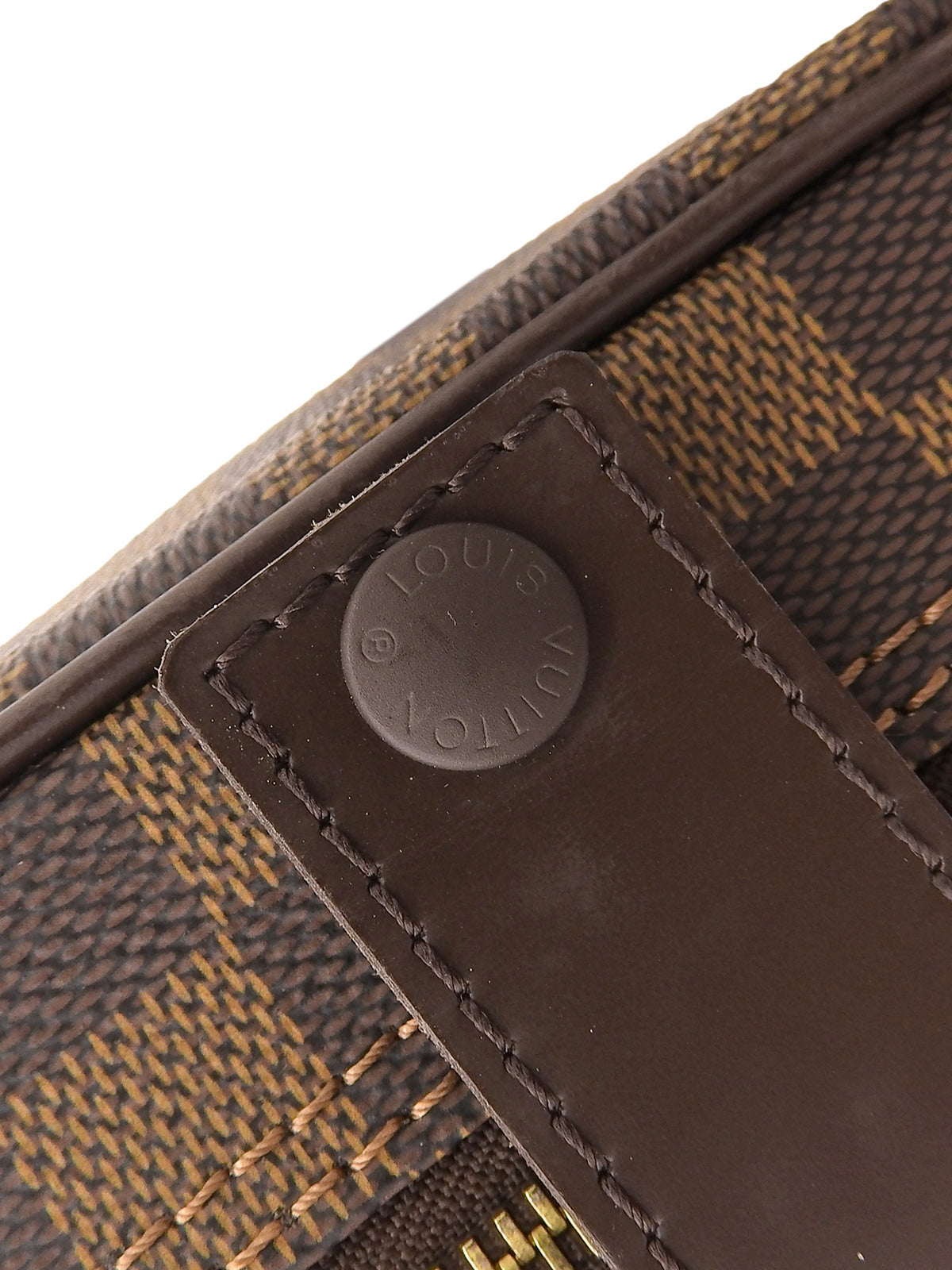 2008 Damier Olaf 帆布小号棕色