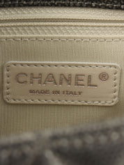 2011 Caviar Skin CC Mark Stitch Chain Tote Bag in Metallic Gray
