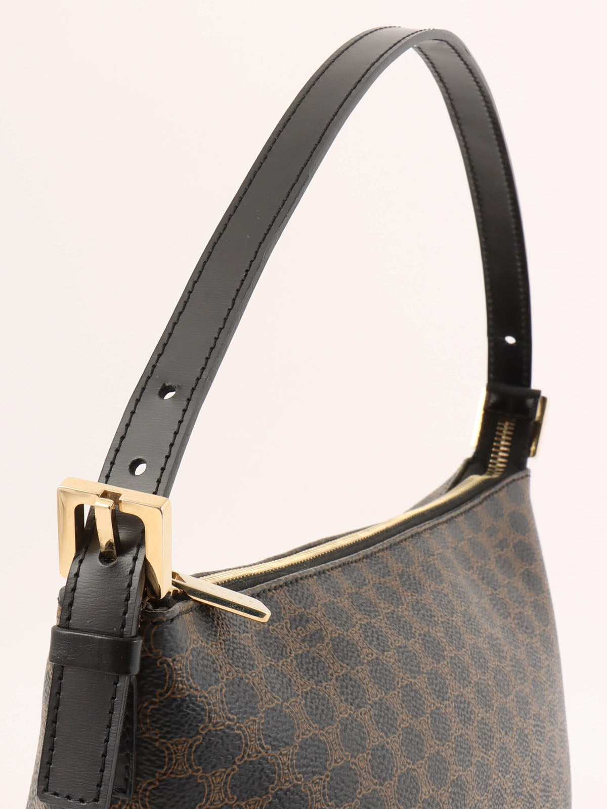Brown Macadam Pattern Handbag