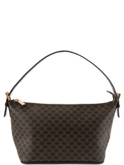 マカダムパターンハンドバッグ ブラウン