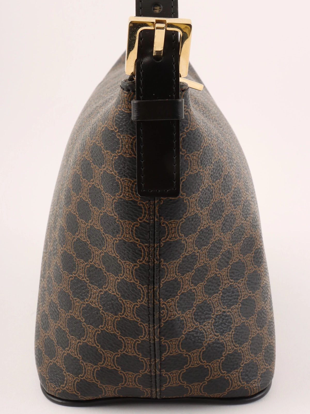 Brown Macadam Pattern Handbag