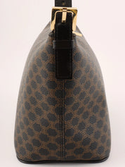 Brown Macadam Pattern Handbag