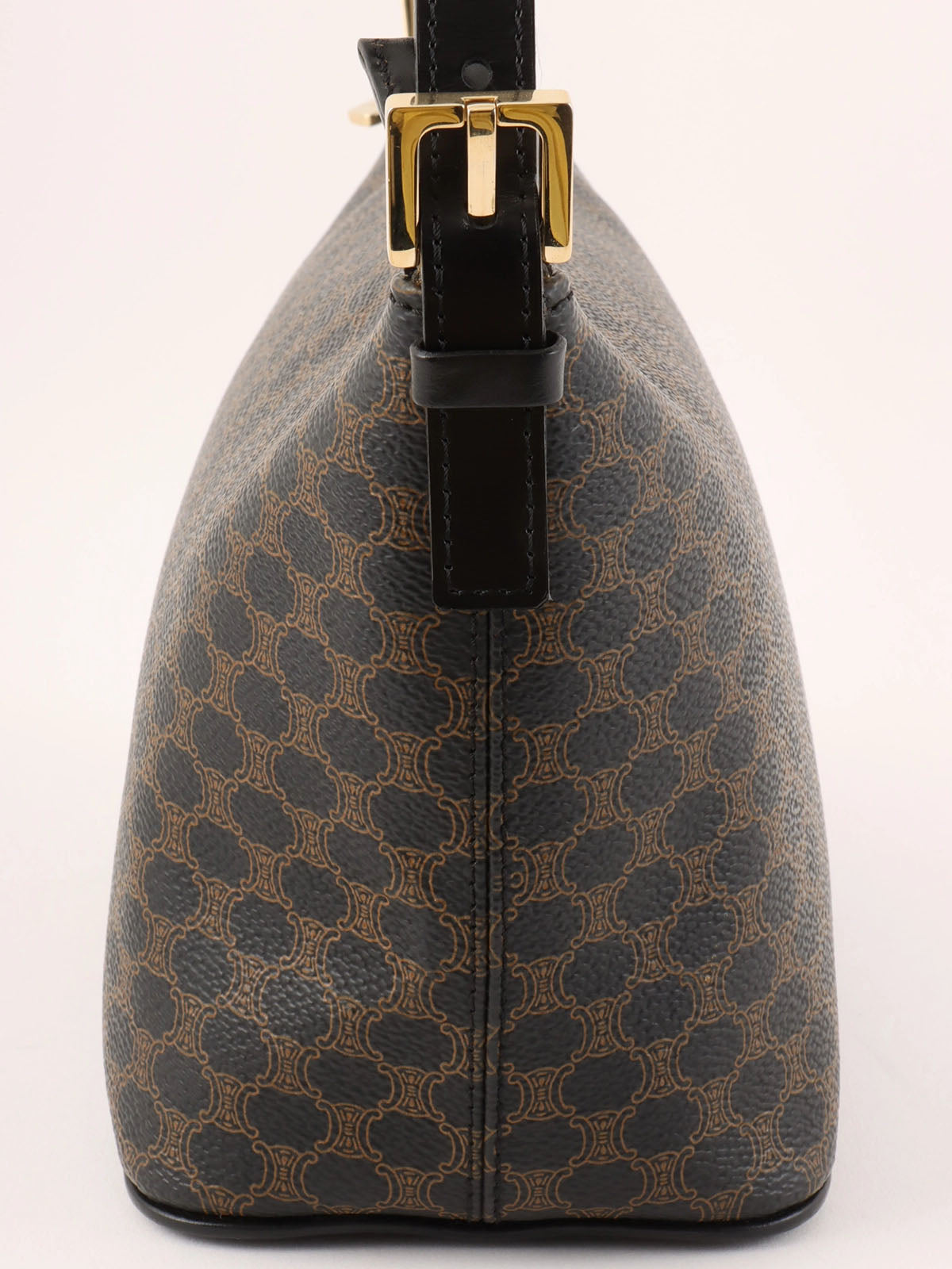 マカダムパターンハンドバッグ ブラウン