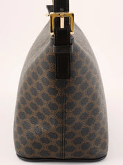 マカダムパターンハンドバッグ ブラウン