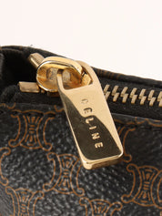 マカダムパターンハンドバッグ ブラウン