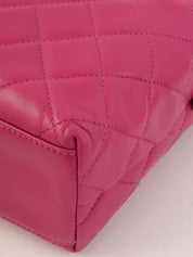 1992 Matelasse Stitch CC Turnlock Shoulder Bag in Fuchsia Pink