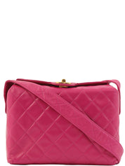 1992 Matelasse Stitch CC Turnlock Shoulder Bag in Fuchsia Pink