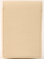 2000年左右制造 颗粒牛皮CC标志缝线烟盒 象牙白