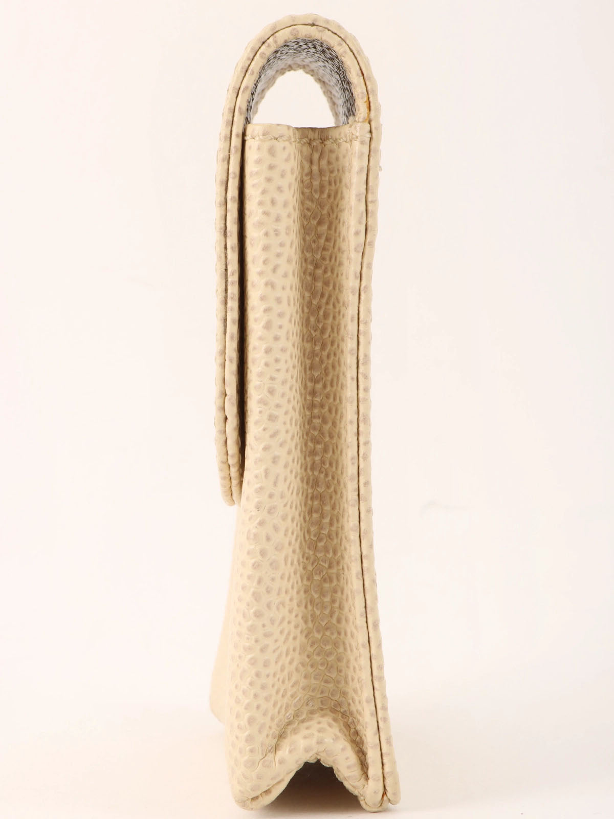 Circa 2000 Caviar Skin CC Mark Stitch Cigarette Case, Ivory