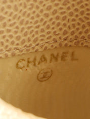 Circa 2000 Caviar Skin CC Mark Stitch Cigarette Case, Ivory