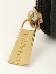 2004年頃製 キャビアスキンCCマークステッチロングウォレット ブラック