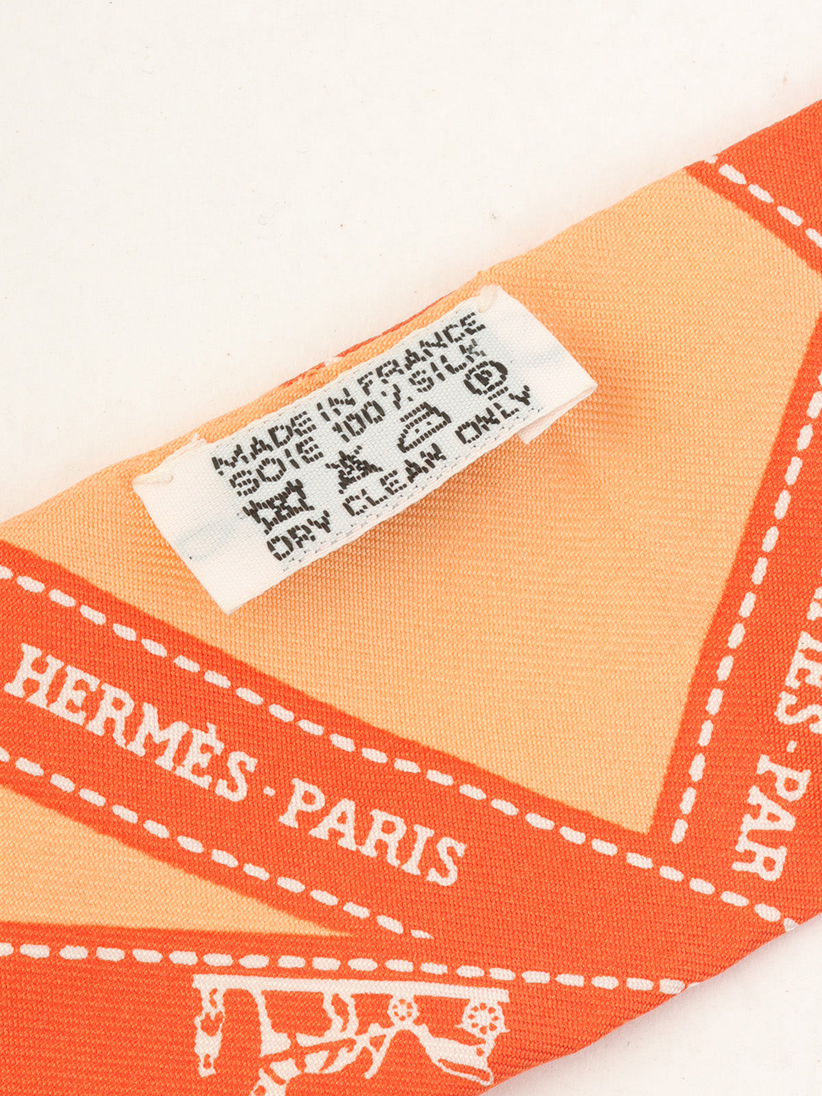 Bolduc Ribbon Pattern Twilly Orange