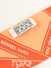 ボルデュックリボンパターンツイリー オレンジ