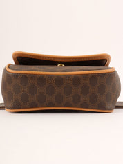 マカダムパターンミニウエストポーチ ブラウン