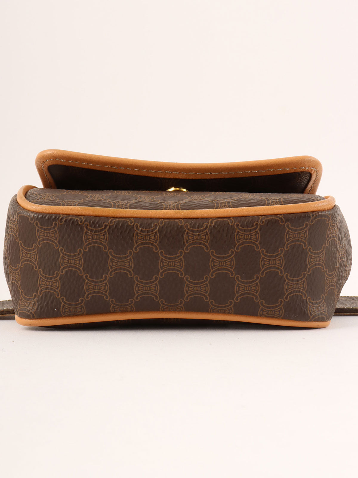 マカダムパターンミニウエストポーチ ブラウン