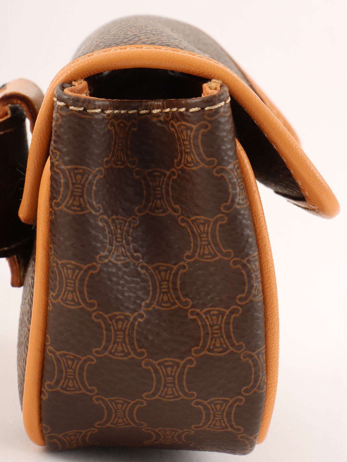 マカダムパターンミニウエストポーチ ブラウン