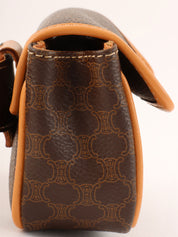 マカダムパターンミニウエストポーチ ブラウン