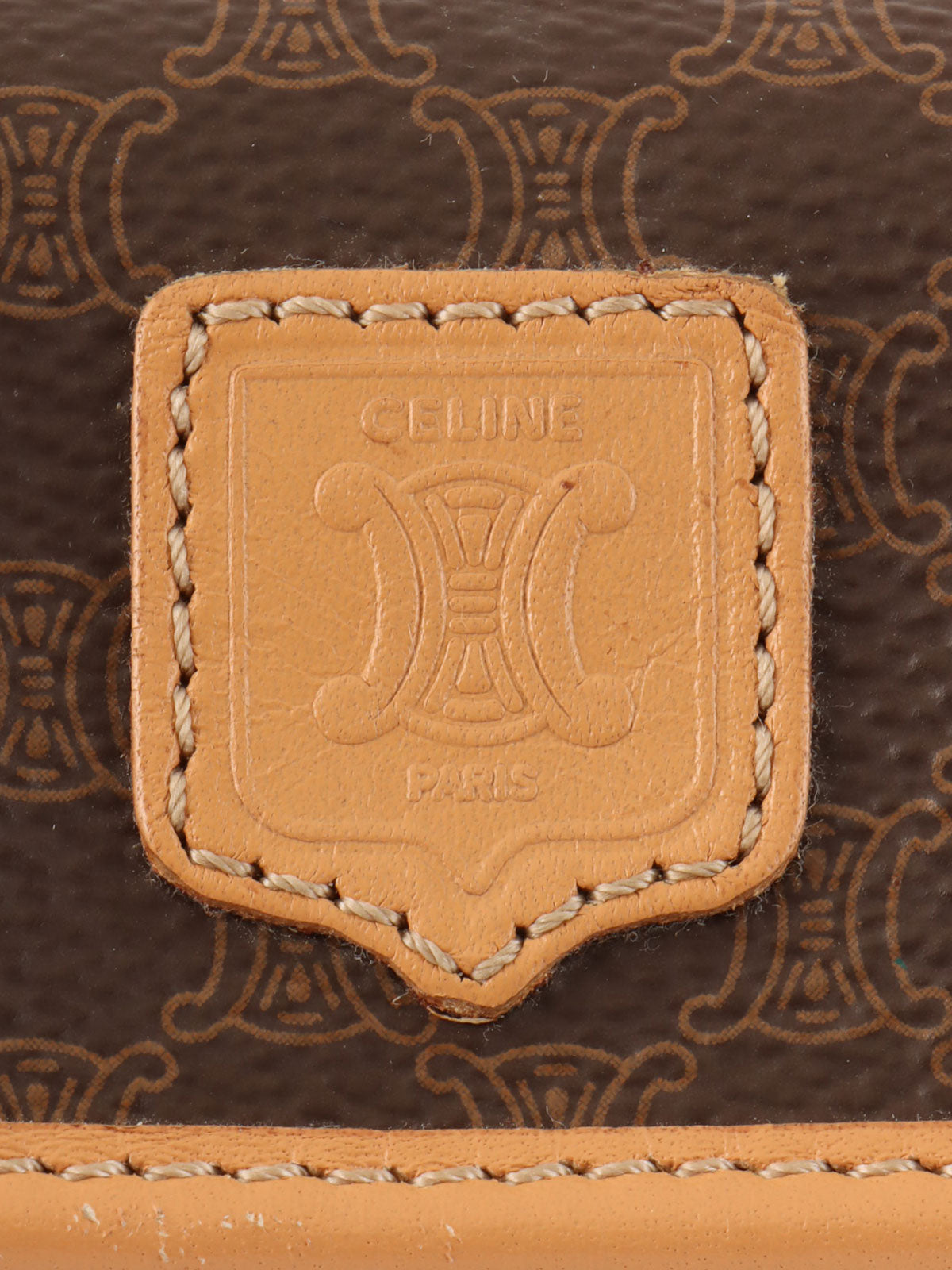 凯旋门印花迷你腰包 棕色