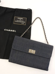 Navy denim Chocobar 2.55 chain shoulder bag, circa 2000